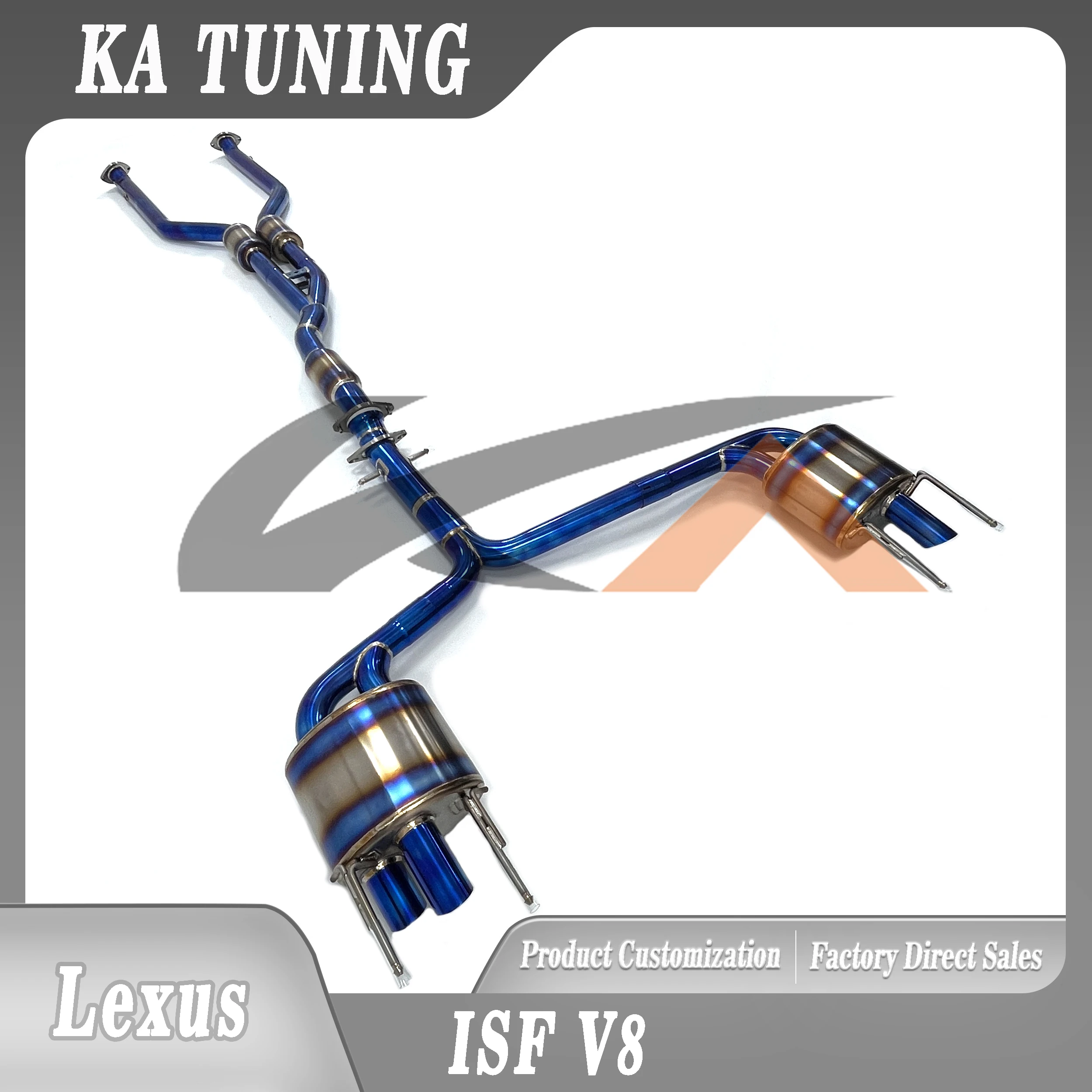 

KA Tuning Titanium Catback Exhaust System for Lexus ISF V8 5.0L with Muffler Valve Performance