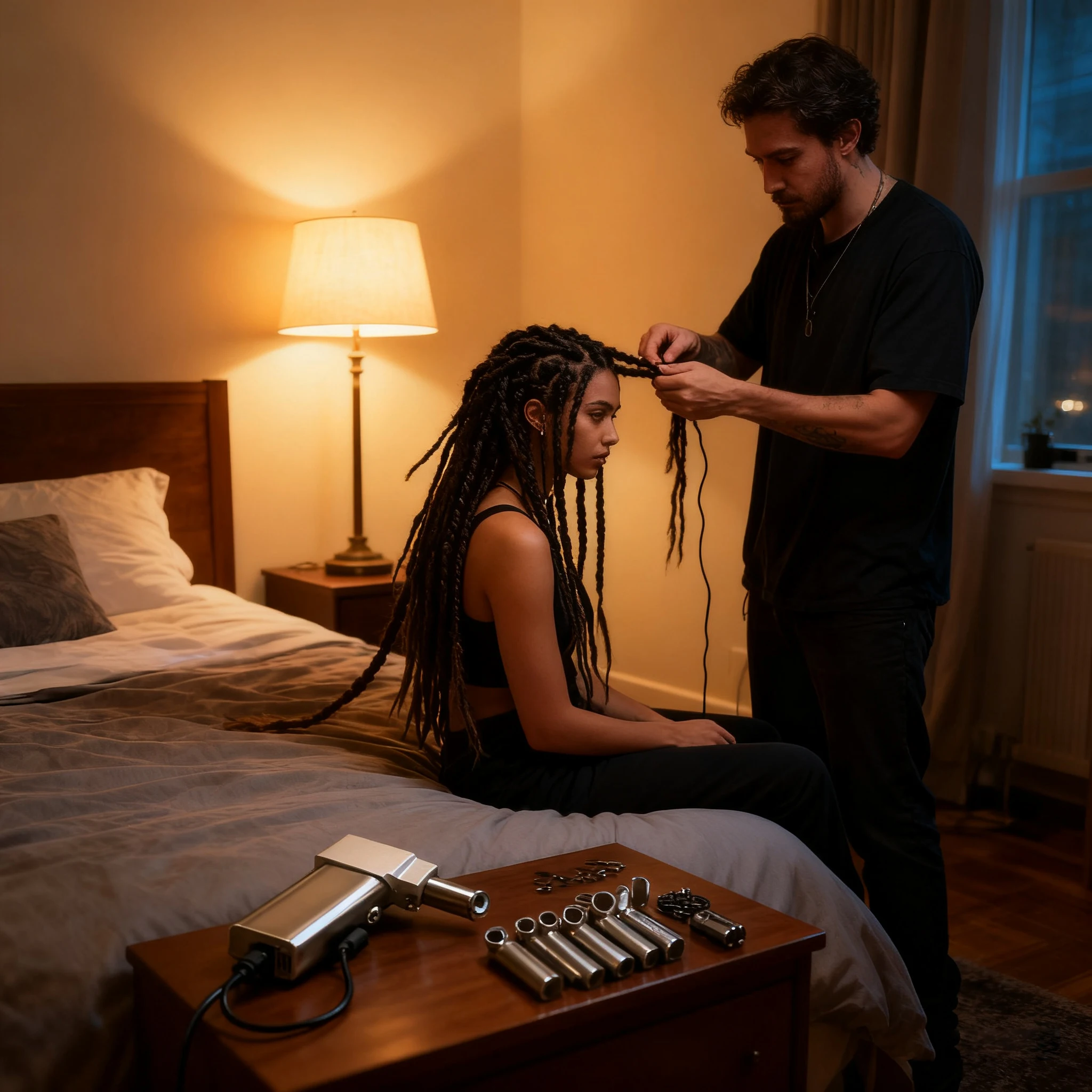 

Электрический инструмент для дредов 3-в-1: машина для мгновенного изготовления локонов, машина для плетения крючком и укладки. Ваша поездка на все потребности дредов своими руками