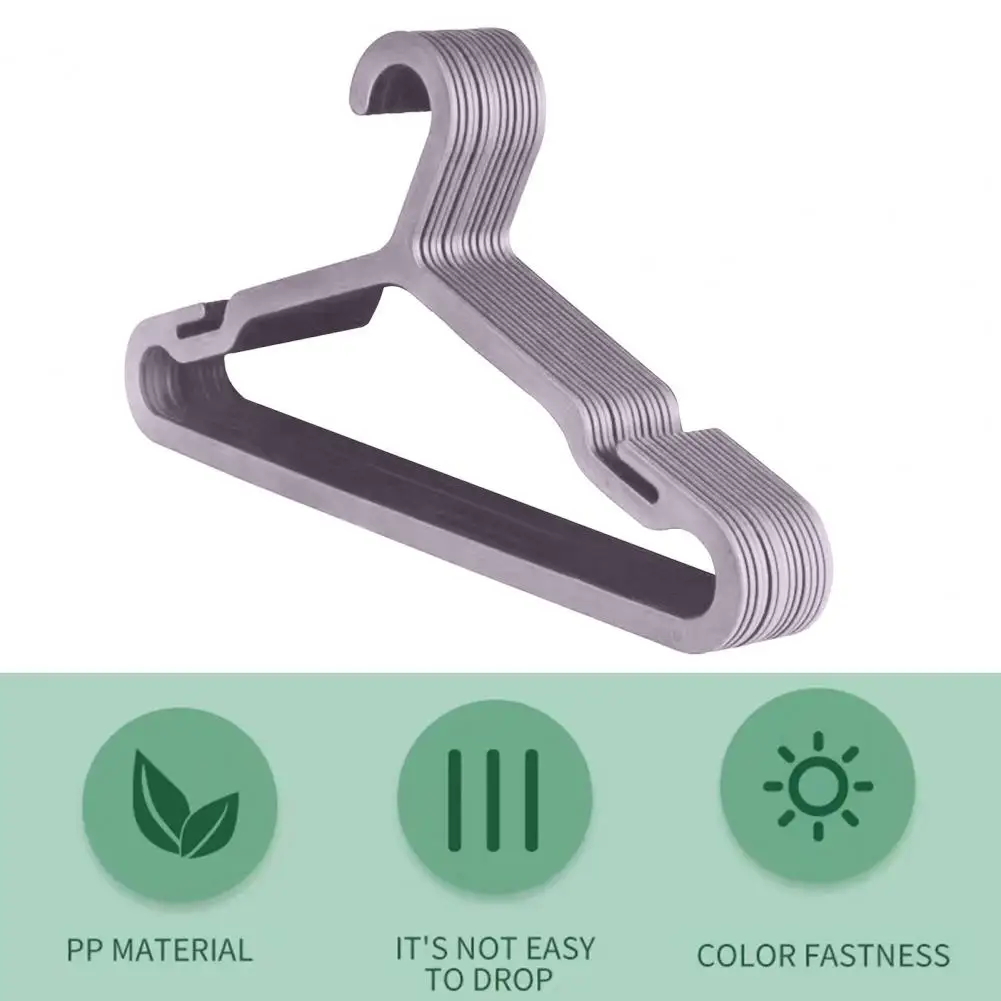 Colgador de ropa de plástico de alta calidad, perchas antideformables duraderas con muescas anchas de hombro para ropa fuerte