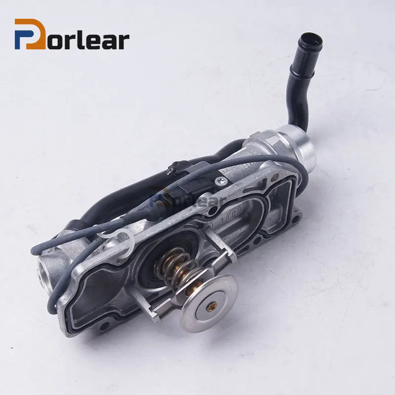 Engine Coolant Regulator Housing With Thermostat For Audi A8 D3 S8 quattro BHT 2003-2007 W12 6.0L 07D121111AH 07D121111AN