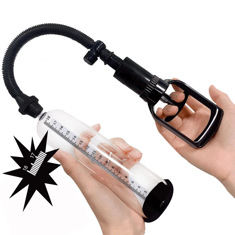 Graduated Male Penis Pump Penis Enlarger Enhancement Erection SexToy for Man Vacuum Pump Big Dick Trainer Lasting Masturbator