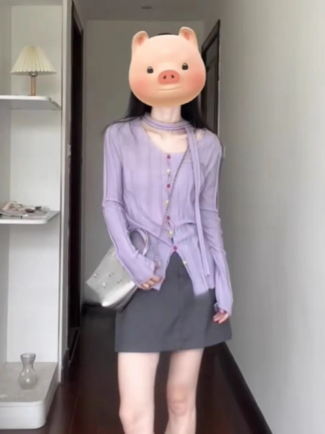 

Корейский вязаный открытый кардиган Sle Long Sve для женщин ранней осени Pure Desire Spicy Girl High Sense Top Тонкий дизайн Sensation