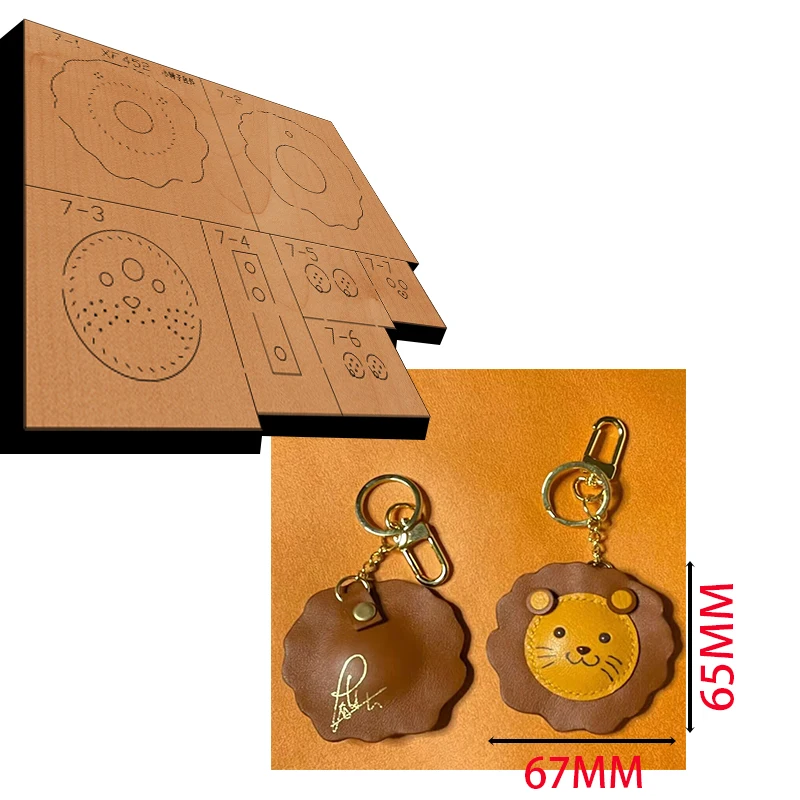 Little lion pendant Leather Craft Punch Hand Tool Cut Knife Mould XF452 New Japan Steel Blade Wooden Die leather craft tools