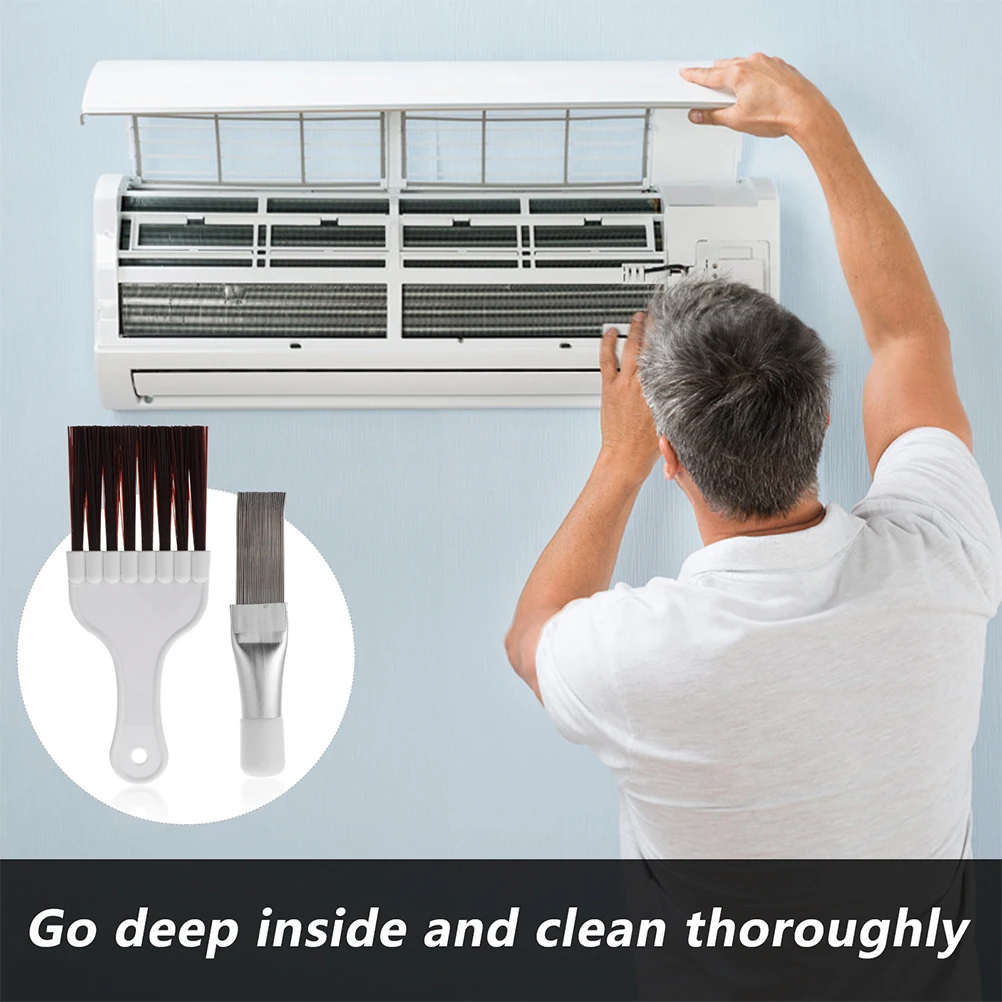

Fin Comb Brush Stainless Steel Air Conditioner Condenser Radiator Cleaning Tool Whisk Brush for Refrigerator Heat Sink Vents