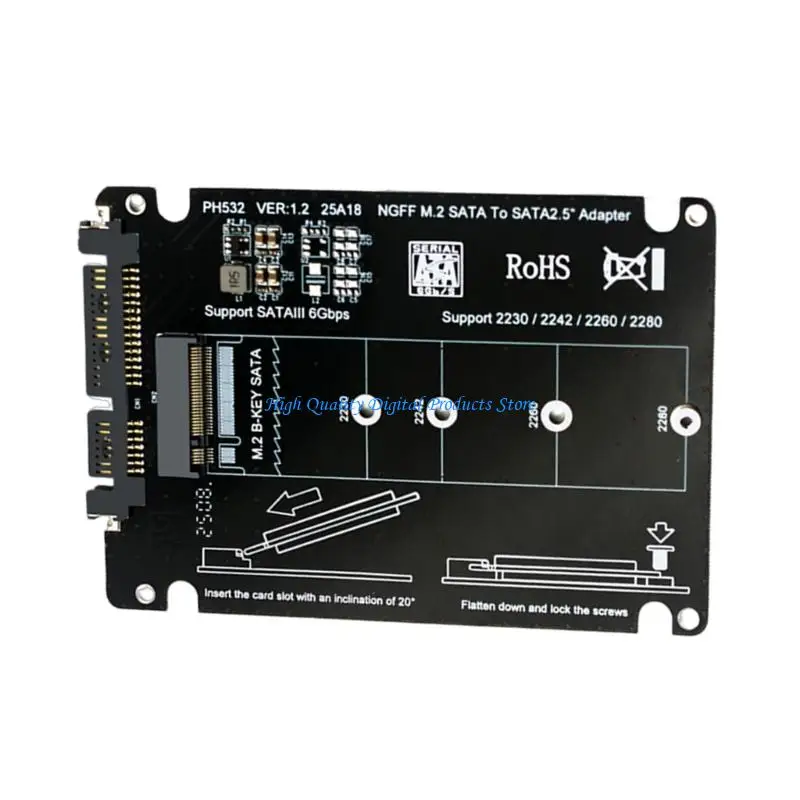 

U2JE M.2 B Adapter Card Support 2230 2242 2260 2280 Hard Disk B to Adapter Card Converter Board