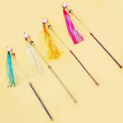 Cat Toy Feather Cats Stick Wool Ball Cat Toys Interactive Bite-resistant Toys for Cats Training Tassle Kitten Toy Pet Supplies