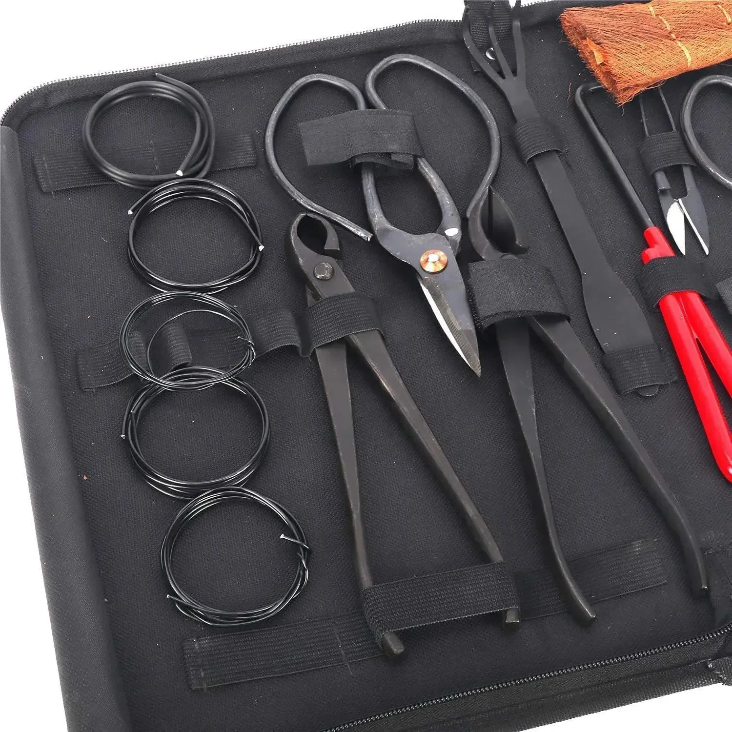 

l 15Pcs Bonsai Pruning Tool Set Carbon Steel Extensive Cutter Scissors Kit with Nylon Case For Garden DIY Bonsai Pruning Hand T