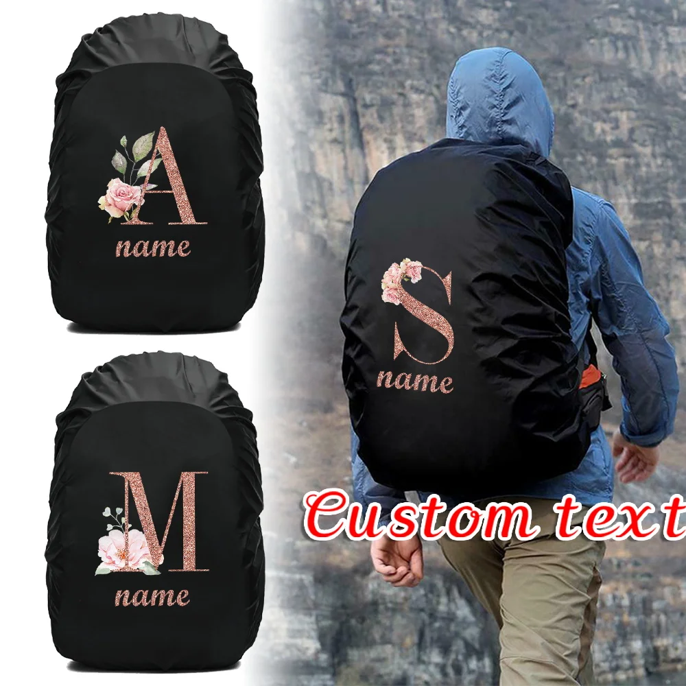 

Personalized Customized Name Backpack Raincover Portable Camping Dust Cover Foldable Ultralight 20-70L Outdoor Travel Covers