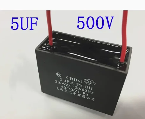 CBB61 500V 5UF  Air Conditioner Starting Capacitor Fan Repair Capacitor range hoods Floor fan operating capacitance