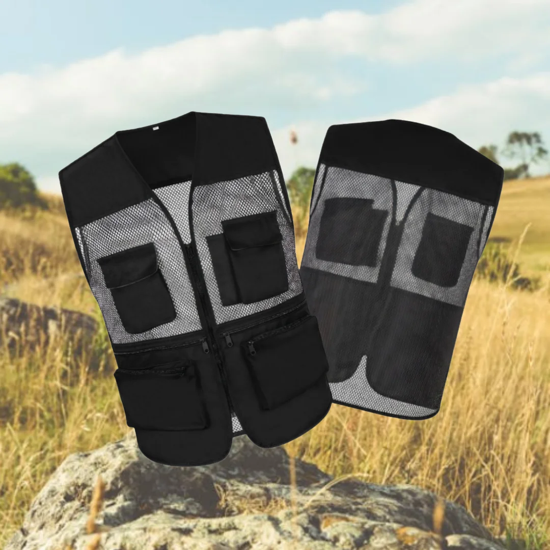 

Новинка 2023 года, мужской летний сетчатый жилет для рыбалки, фотография, несколько карманов, уличный жилет для журналиста, куртка без рукавов