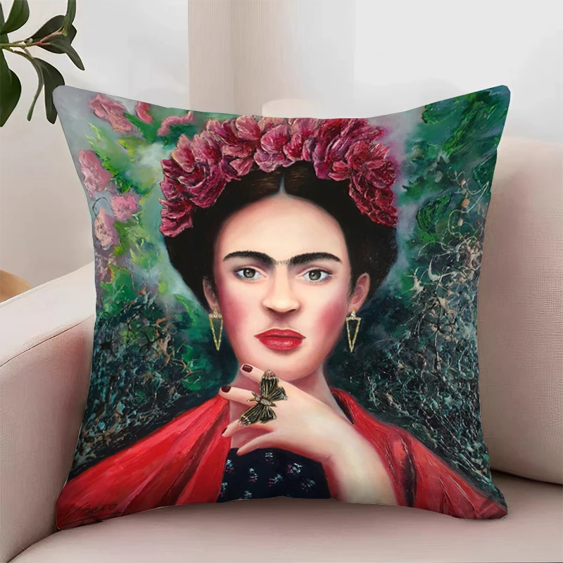 Decorative Pillowcase 40x40 F-Frida K-Kahlo Aesthetic Room Decoration Pillow Covers Decorative Luxury Cushion Cover for Pillow