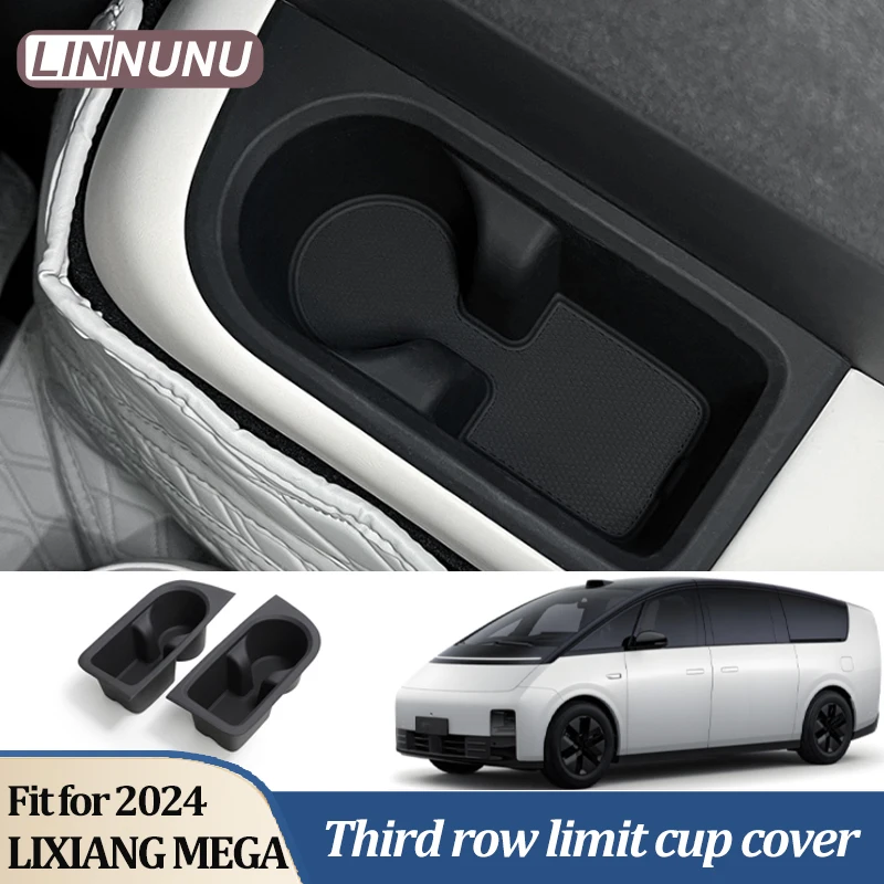 Linnunu Fit for Lixiang Mega2024 Third Row Limit Water Cup Holder Non-Slip Shock-Absorbing Water Cup Cover Water Cup Slot Limit Seat Car Interior Supplies Accessories