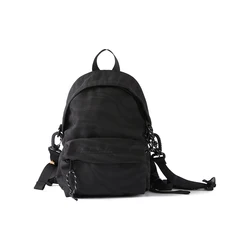 Metersbonwe Women's Black Small Backpack Female Simple Exquisite Practical Shoulder Bag Office Travel  Scene