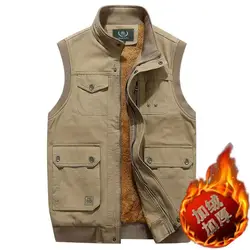 Men's clothing  Autumn winter all for Men's vest Sleeveless Tactical Jackets man Cotton Padded vest male Waistcoat Coat