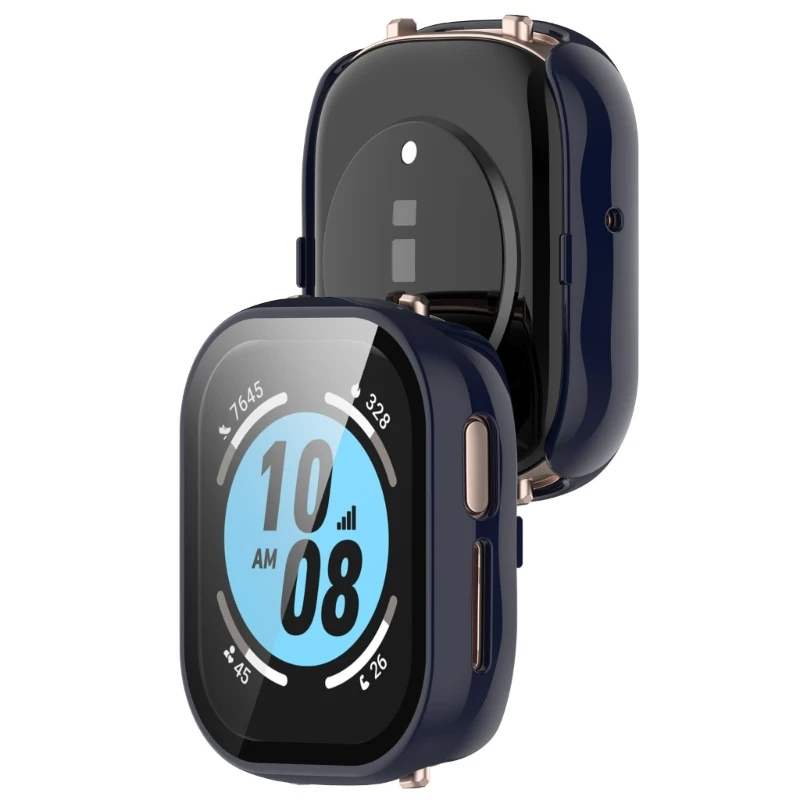 Tempered Glass Film + Case Screen Protector Full Coverage Cover Hard Anti-scratch Frame Watch Housing For Watch 4