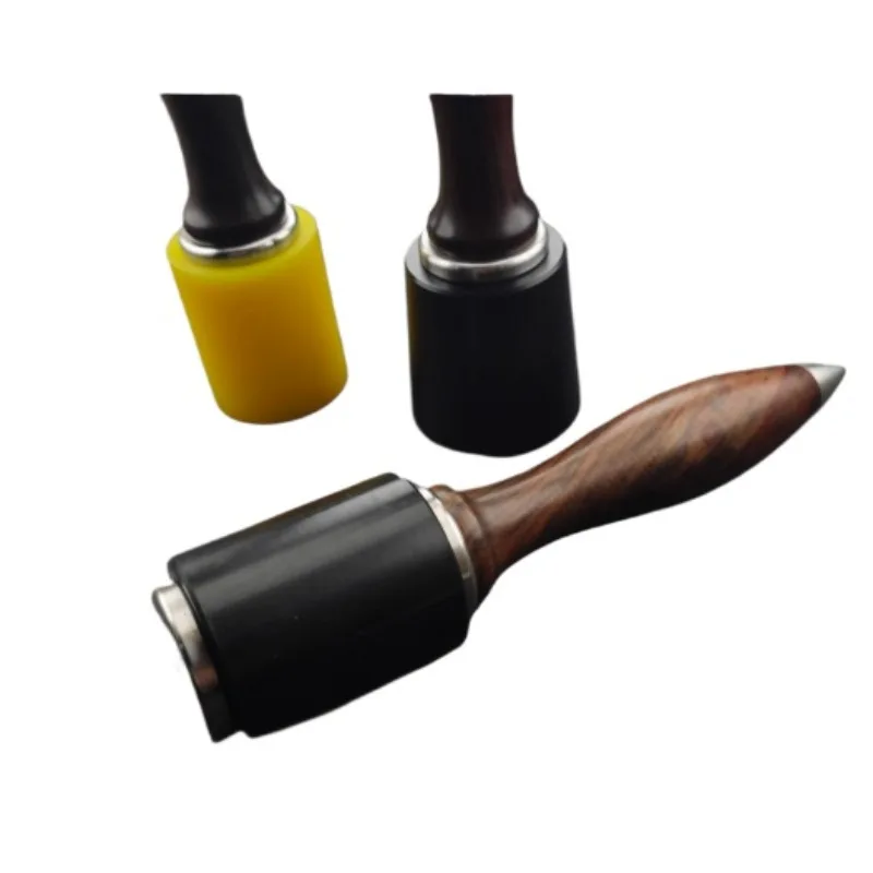 

Молоток для резьбы по коже, полиуретан + нейлон, сменная головка с ручкой из палисандра, молоток для перфорации, инструменты для резьбы по коже своими руками