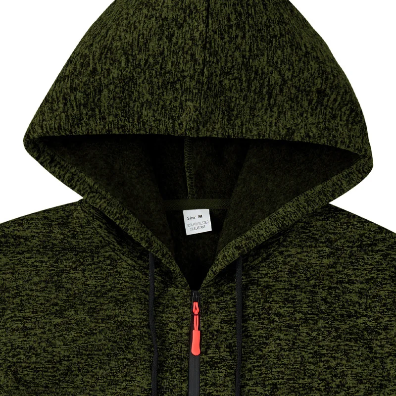 Amerikanischer Herren-Sweater aus schwerem Samt, Retro-Stil, mit kationischen Taschen, Kapuze und Reißverschluss, trendiger Sportpullover für Männer – Detail 26