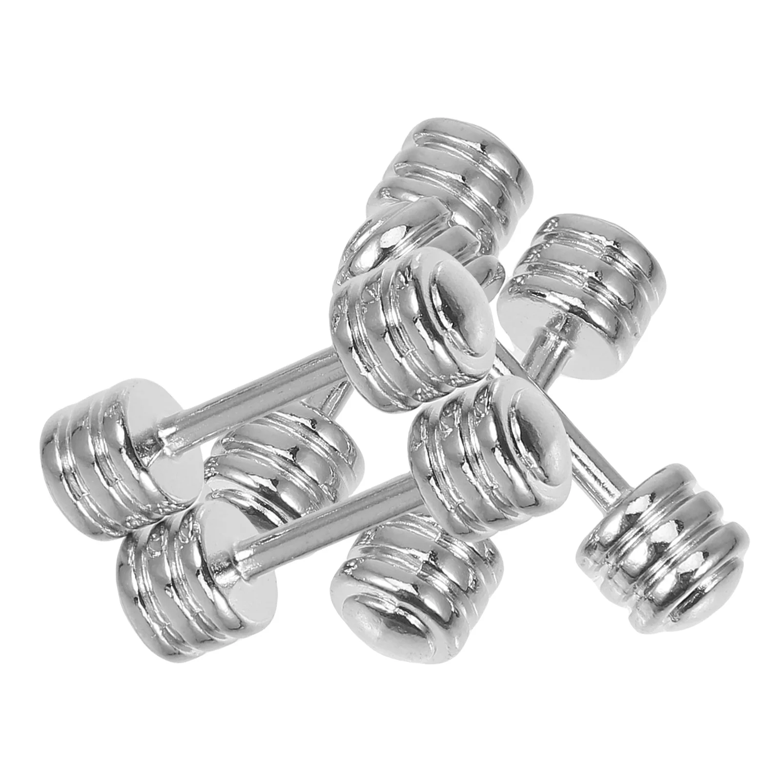 5 Pcs Dumbbell Exercise Model Miniature Dumbbells Toy Baby Room Decor House Accessories Stainless Steel Gym Supplies