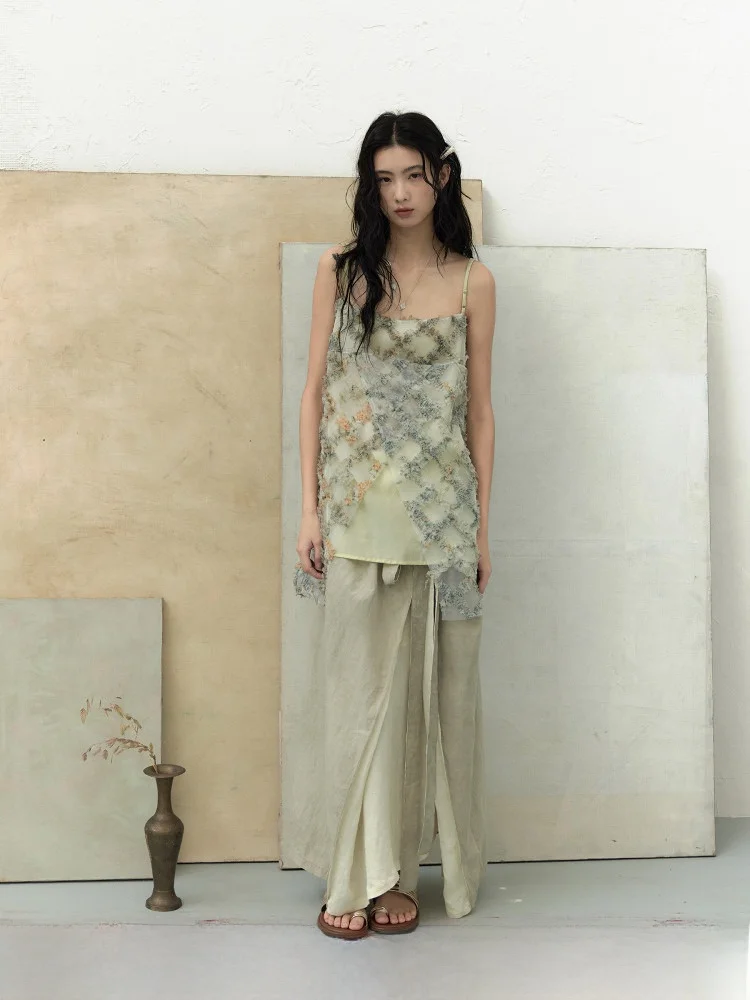 

Топ-футболка Longgang Aizi оригинального дизайна с вышивкой, шерстью и шелком, с декоративными элементами, свободного кроя, для праздников