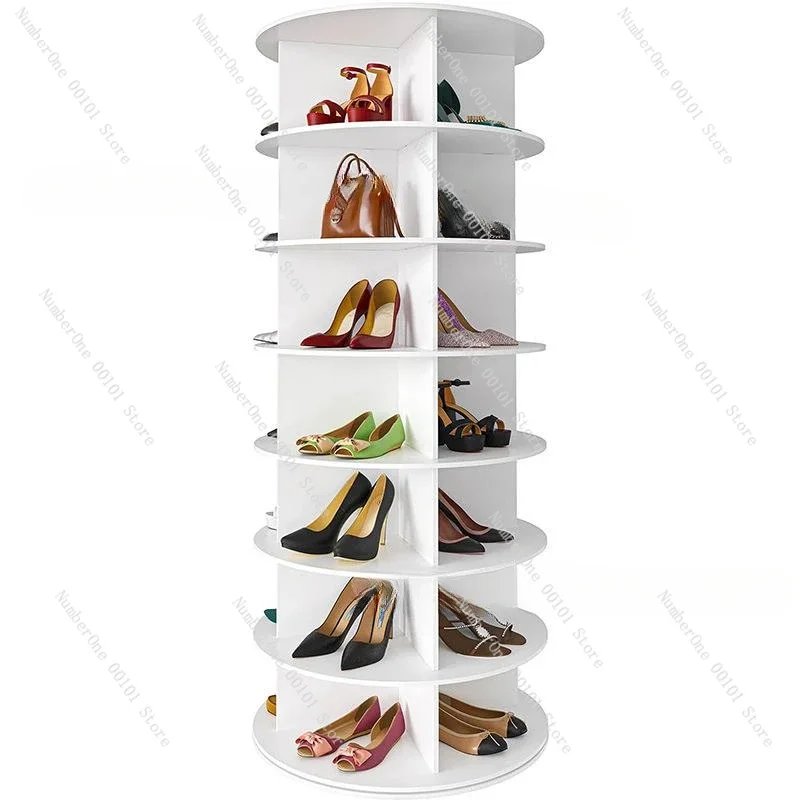 

Rotating Multi-layer household economical space-saving Simple door small rack Storage shoe rack