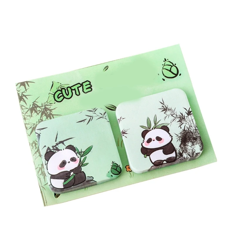 60 -backlets Cartoon Panda Notes Paper 50x50mm Sticky Notes Pad kleine Notizbilder Erinnerung auf Notebook Journal Planer 601E