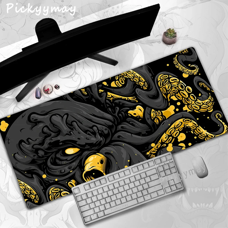 Chinese Style Mousepad HD Printed Computer Gamer Locking Lock Edge Mouse Pad 90x40cm PC Keyboard Desk Mat Art Dragon Mouse Mat