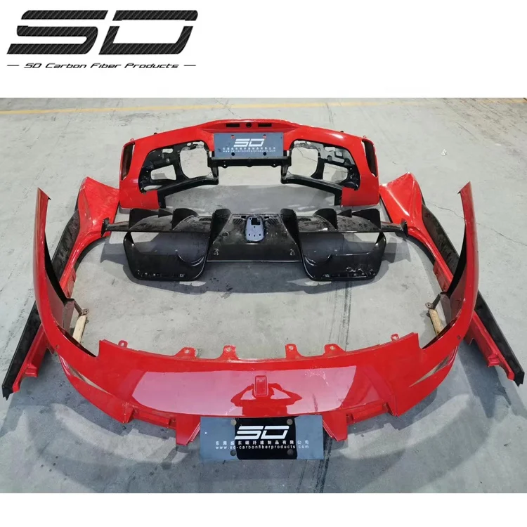 True Dry Carbon Fiber Body Kit for Fer-ra-ri 488 GTB Upgrade to Pis-ta Conversion Kit/Ferrari 488 Pis-ta Replacement Parts