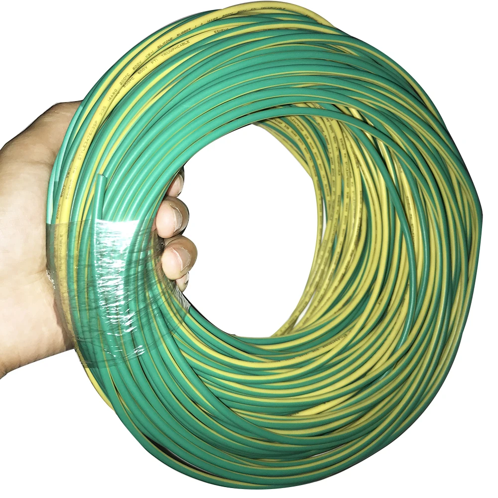 UL3135 14AWG Multi-strand Flexible Wire RV 2 Square Yellow Green Two Color Ground Cable Tinned Copper Cord