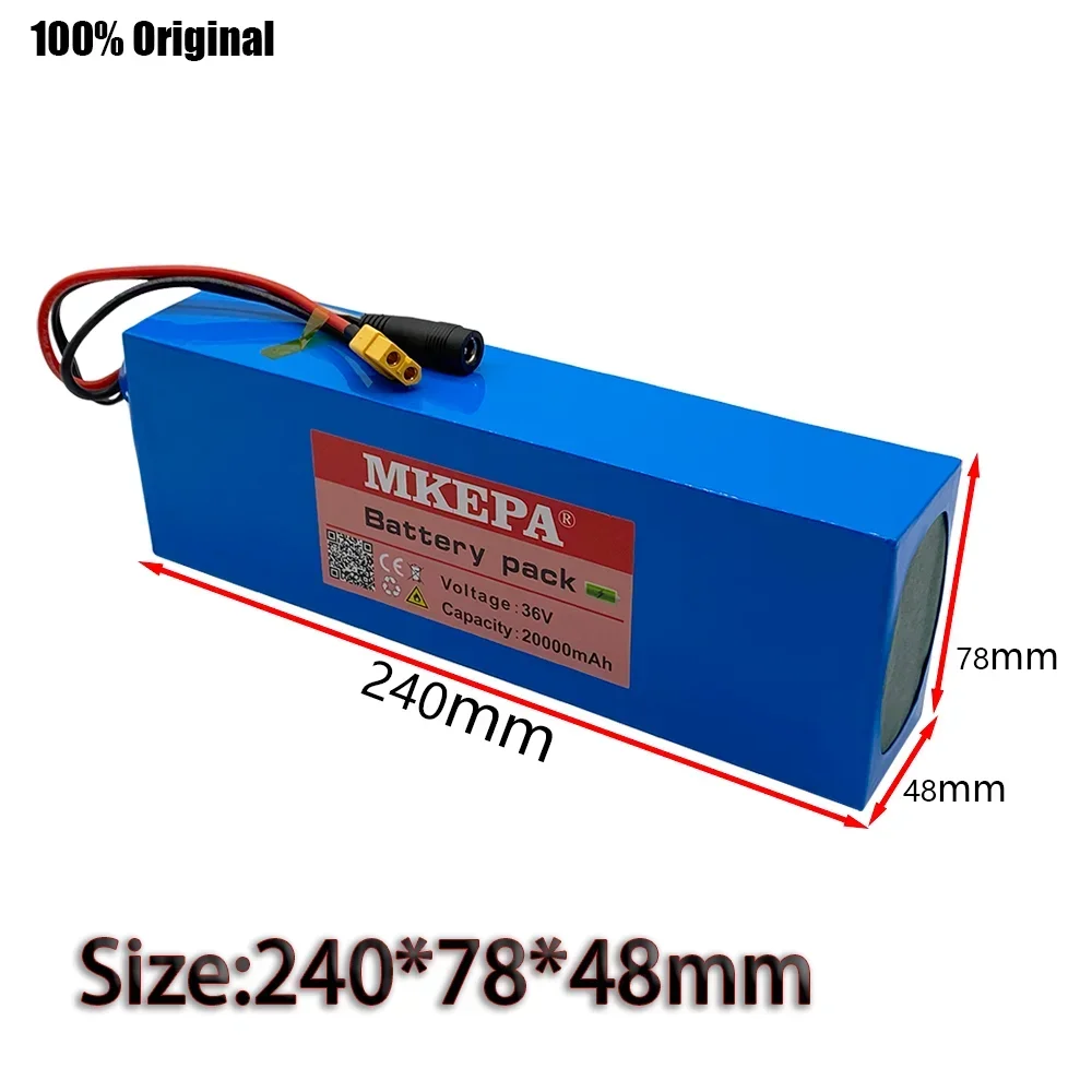 36V battery 20ah 21700 20000mah 10S2P battery pack 500W high power battery BMS XT60