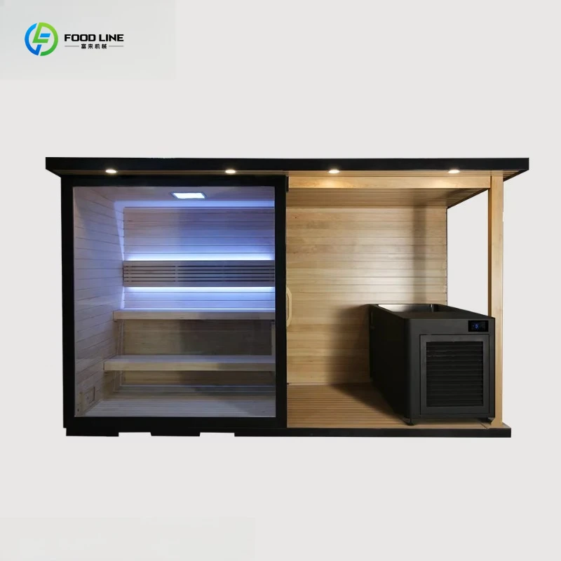 Customized Luxury Modern Outdoor Sauna High-end Nordic Fir Intelligent Control System Spa Recovery