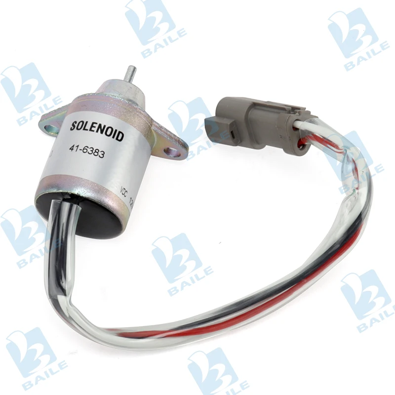 

41-6383 Fuel Shut Off Solenoid 129486-77952 For Yanmar Engine 41-9100 42-0100 1503ES-12S5SUC11S 3TNE72 Thermo King TK249 12VDC