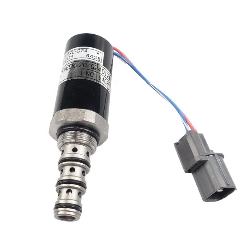 JUYULONG is suitable for Kobelco SK200 250 260-2-5 /G24D12A excavator safety locking solenoid valve YN35V00005F1