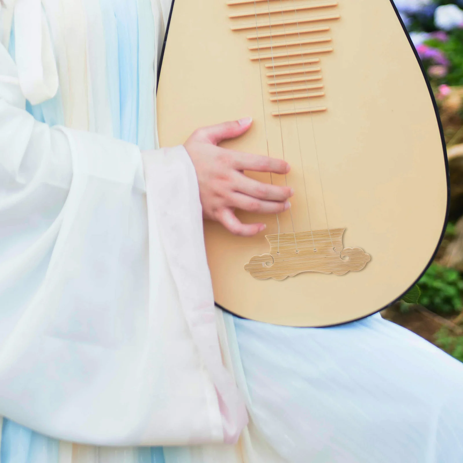 

Pipa Bridge Tailpiece Handmade Bamboo Replacement Part Durable Repair Tool Enhance Sound Quality Pipa Accessories