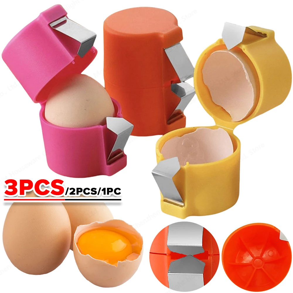 3-1PC Egg Shell Opener Portable Egg Opener Kitchen Handheld Egg Shell Crusher Household Press Egg Shell Separator Kitchen Gadget