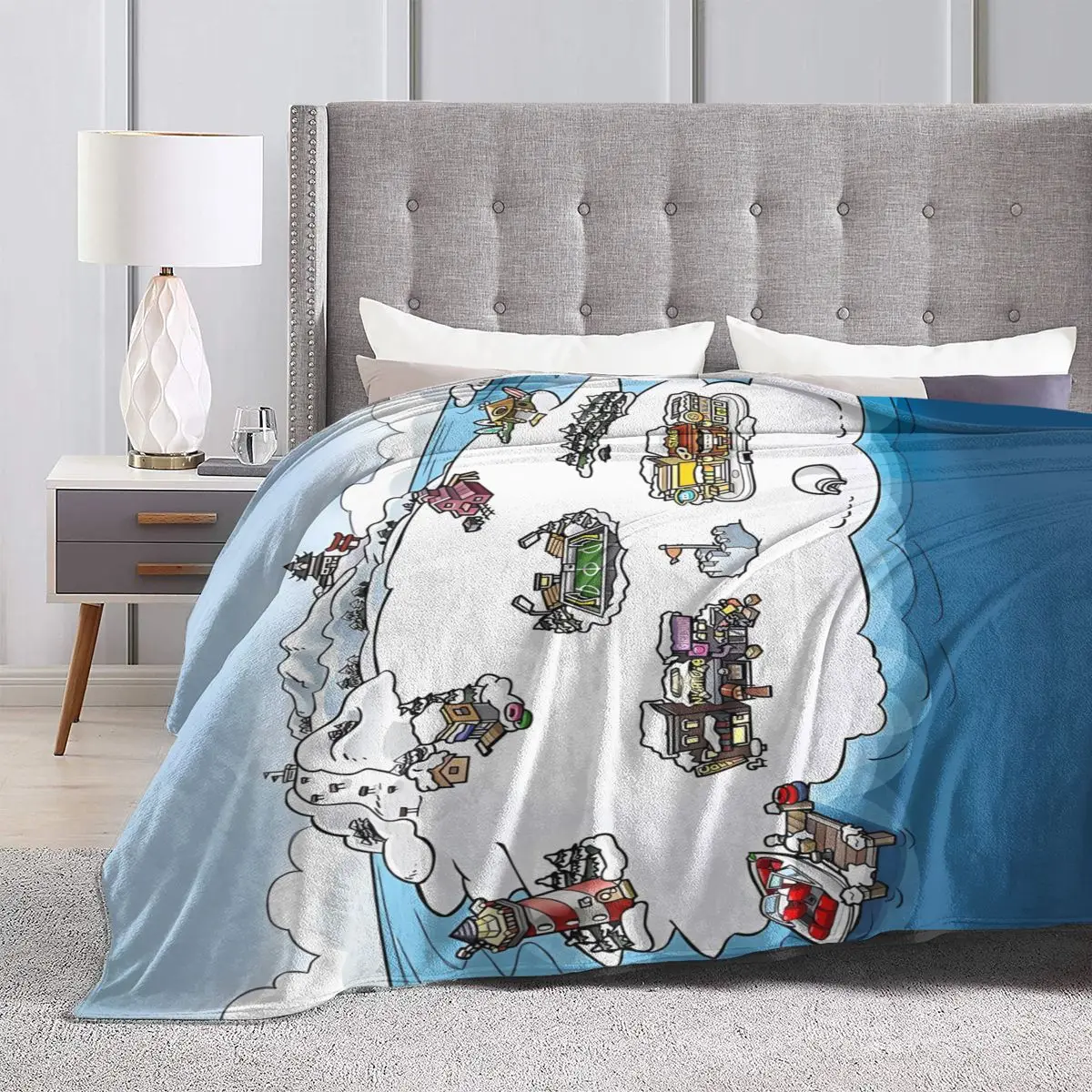 Club Penguin Map An Ultra-Soft Micro Fleece Blanket