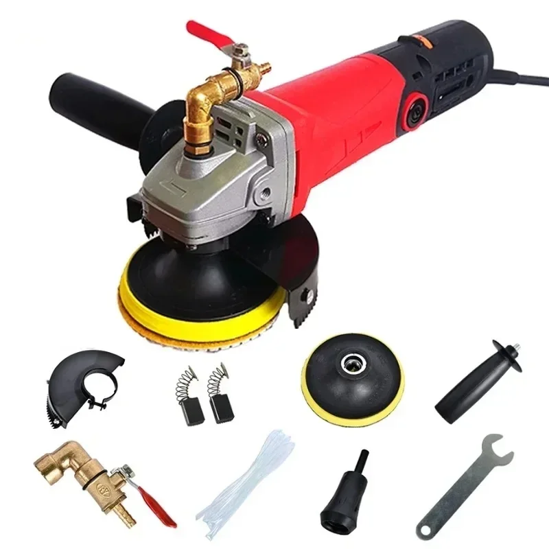 Electric Polisher Marble Granite Wet Stone Polishing Machine Grinder Hand Grinder Water Grinder Polishing Pad Power Tool