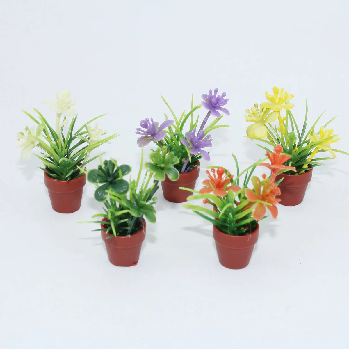 

Artificial Flower Miniature Plant Mini Greenery Flower Pot Model Miniature Potted Plant Miniature Scene Display Decoration Scale