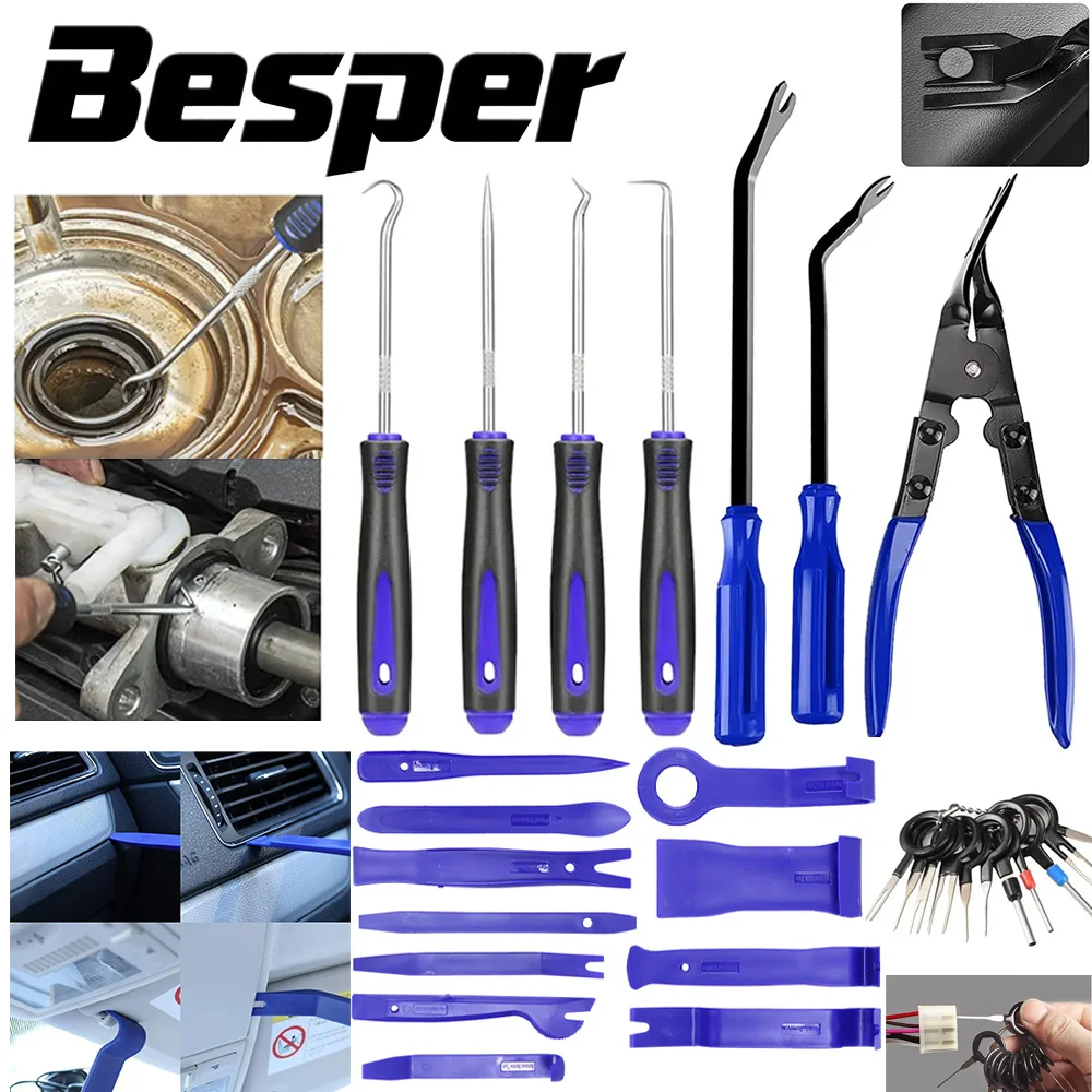 

Precision Pick & Hook Set, Professional Trim Removal Tool Kit for Car Door Panel, Dashboard, Audio, Clips, Fastener Remover