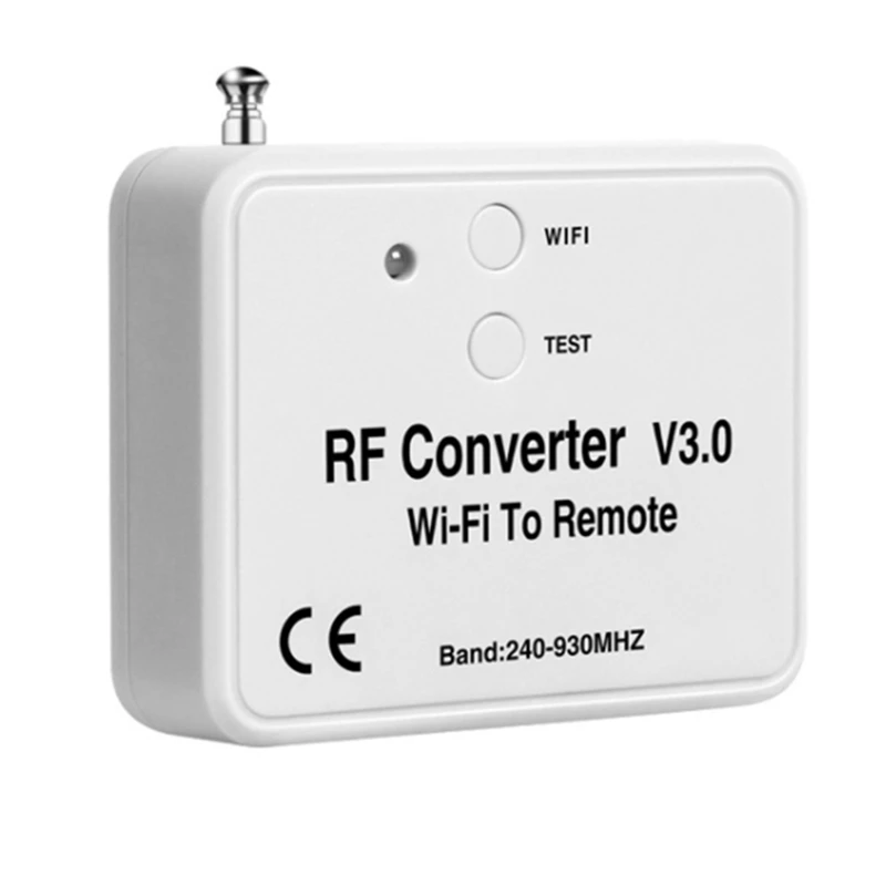 Controle remoto 240-930mhz de wifi da radiofrequência do rf do conversor do controle remoto de baay wifi para a porta da garagem da casa esperta