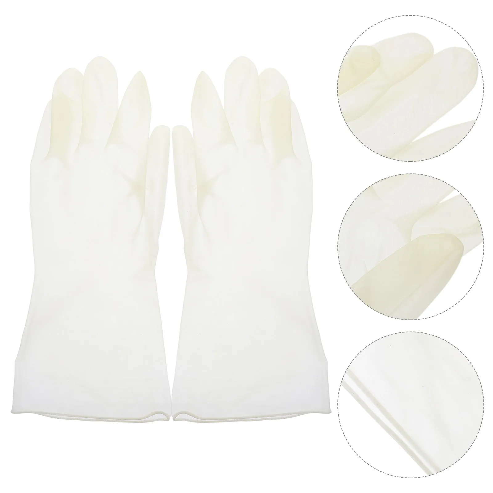 

4 Pairs PVC Waterproof Gloves for Kitchen Cleaning Dishwashing Large Size L Reusable Durable Gloves Home Laundry