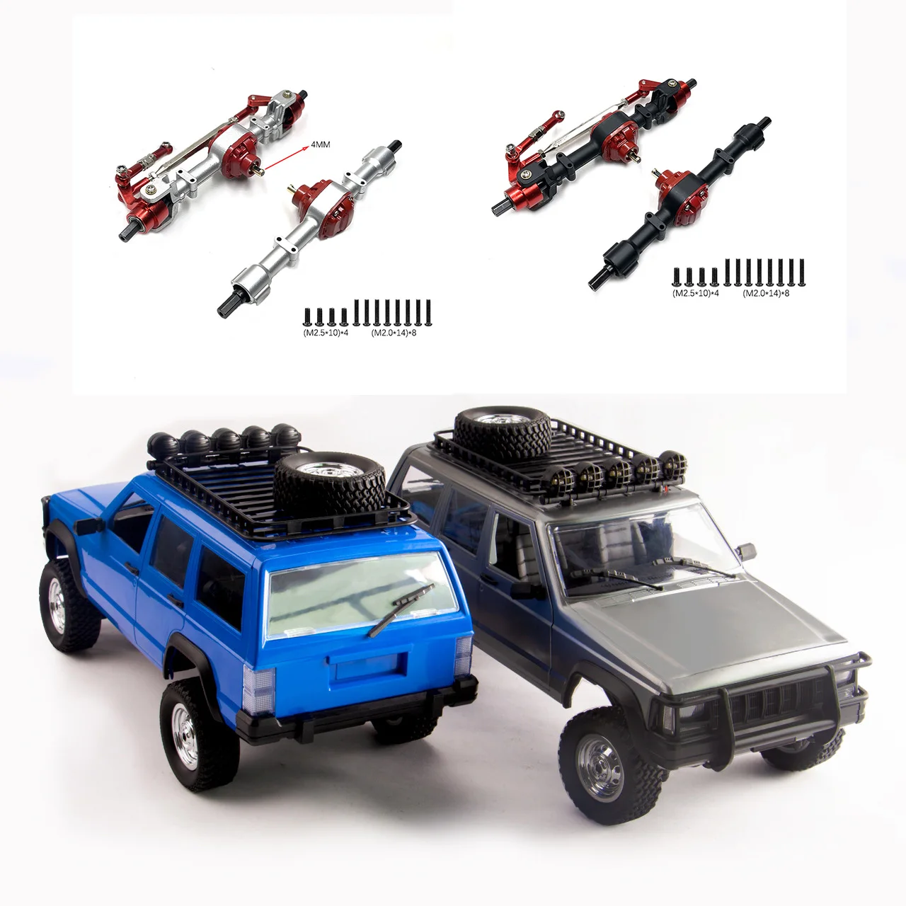 

MN MN78 MN-78 RC Car spare parts upgrade metal front and rear axles