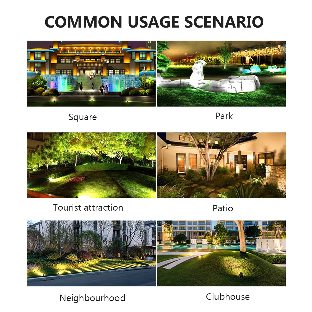 

Black Lawn Lamp Warm White Plug Professional Outdoor Courtyard Landscape Light Remote Control Waterproof Lighting Tool