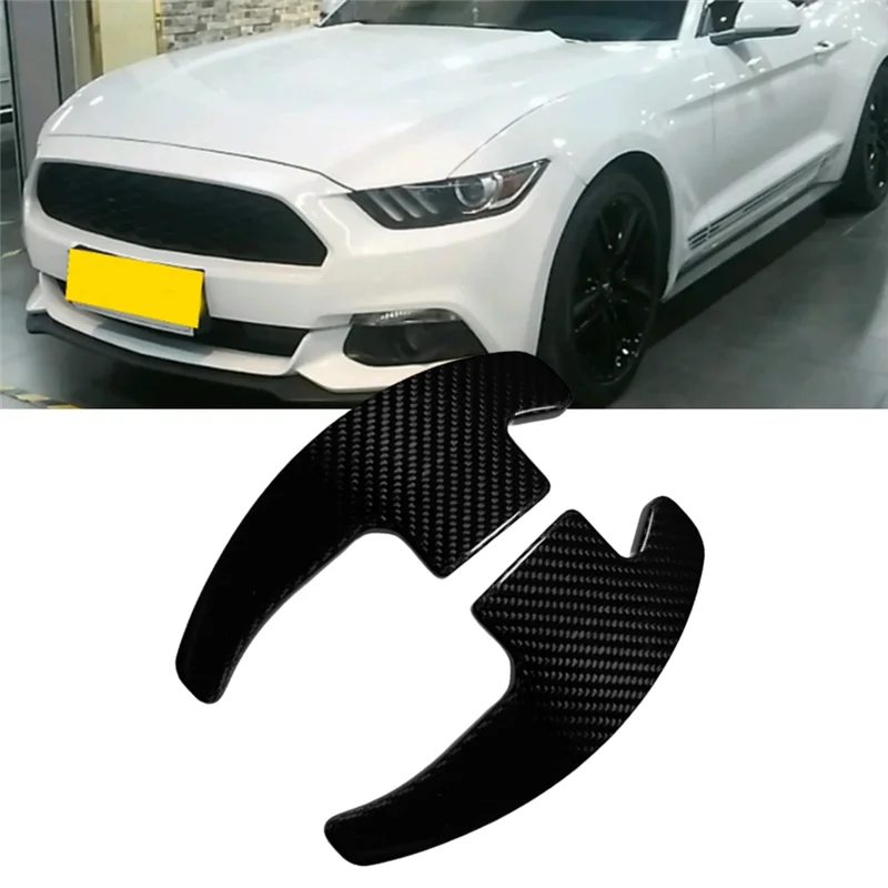 

Car Steering Wheel Paddle Shifter Cover Carbon Fiber Trim For Ford Mustang 2015-2021 Car Accessories