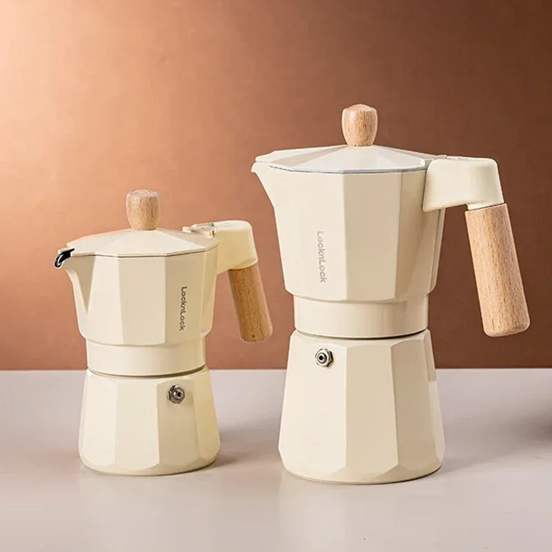 3/6 Cups Moka Pot Mocha Coffee Machine Electric Stove Open Flame Heating Extraction Outdoor Camping Mocha Coffee Maker