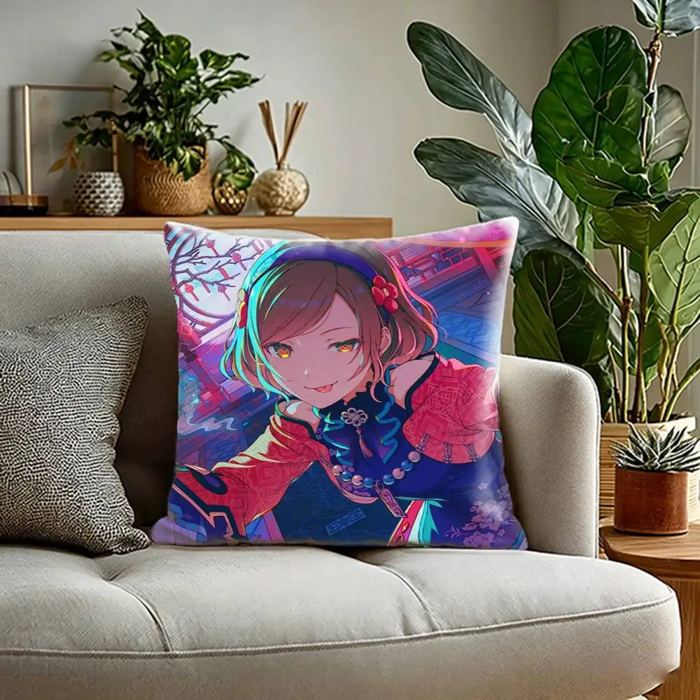 Virtual Idols MEIKO  Pillow Case Sofa Living Room for Bedroom car Headboard Backrest Cushion Square Cushion Nap Time