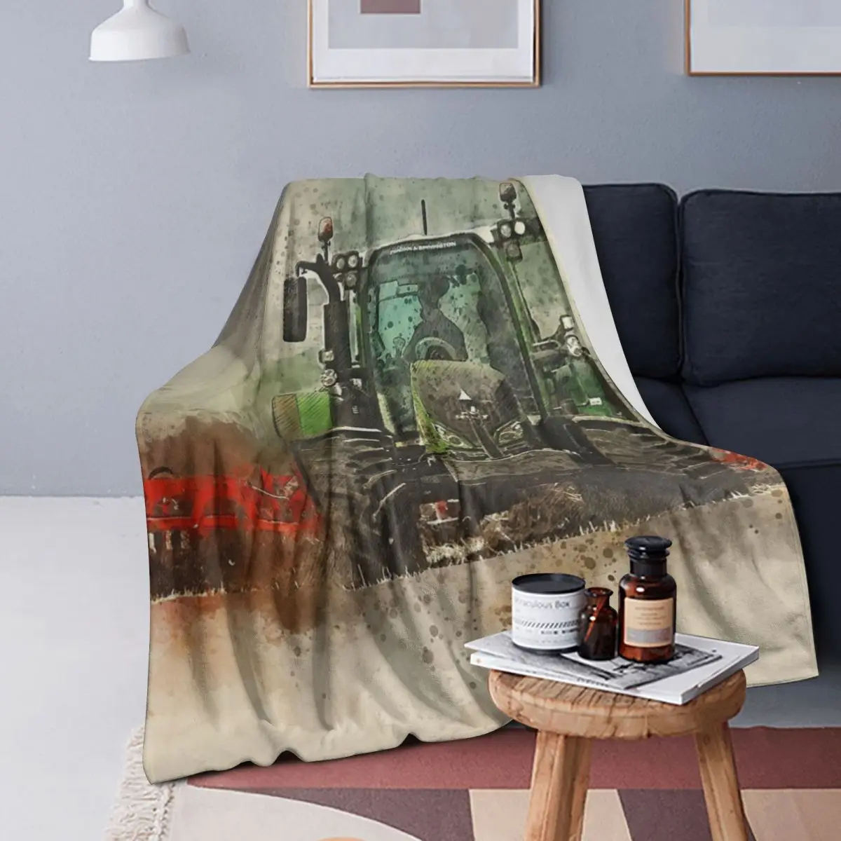 

Fendt Tractor Grafting Blankets Soft Warm Flannel Throw Blanket Bedspread for Bed Living room Picnic Travel Home Couch