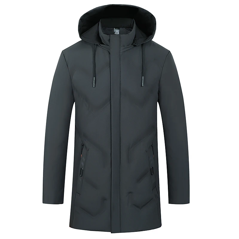 

2026 Top Grade Designer New Brand Men Parka Jacket Thick Casual Fashion Windbreaker Hooded Bubble Coats Long Mens Clothes 2025