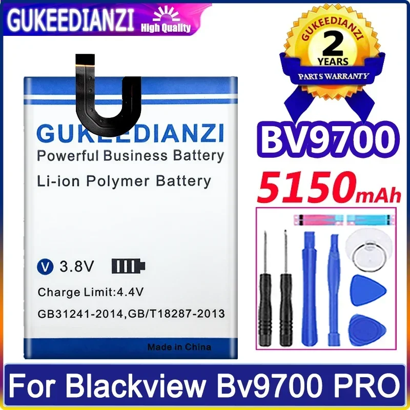 GUKEEDIANZI Battery 5150mAh For Blackview BV9700 Pro Batteries