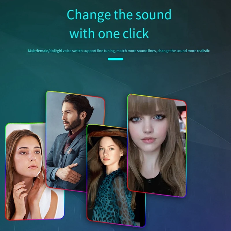 A9 Sound Card Voice Changer+Earphone 11 Sound Effects KTV Mode Male Voice To Female Voice Easy Install For Ios Android Durable