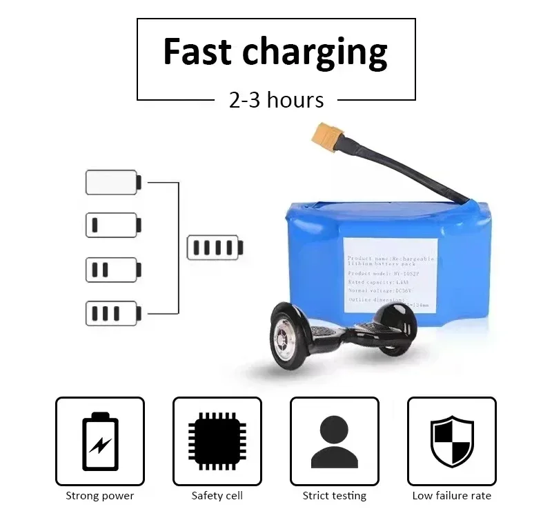 Nueva batería de litio recargable Original 36v 4.4Ah 10S2P 4400mAh 18650 baterías eléctricas de aeropatín de autoequilibrio